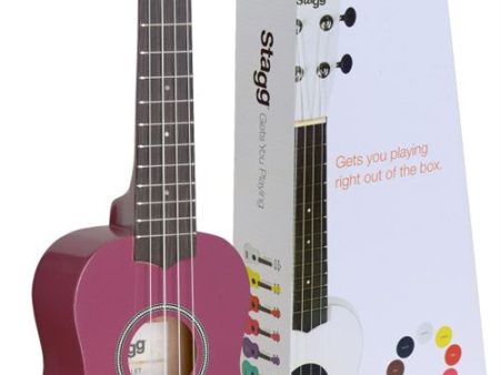 Ukulele Soprano com Saco Roxo Stagg Sale