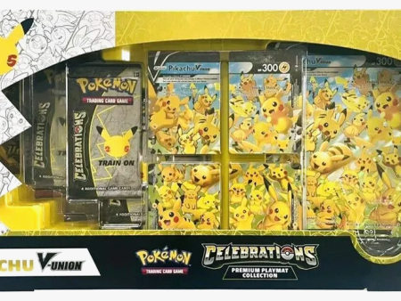 Pokemon Celebrations Pikachu V-Union Premium Playmat Collection (6 packs with 4 cards & 3 packs with 10 cards) Hot on Sale