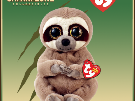 TY Beanie Babies -  Silas Grey Sloth - Beanie Bellie Hot on Sale