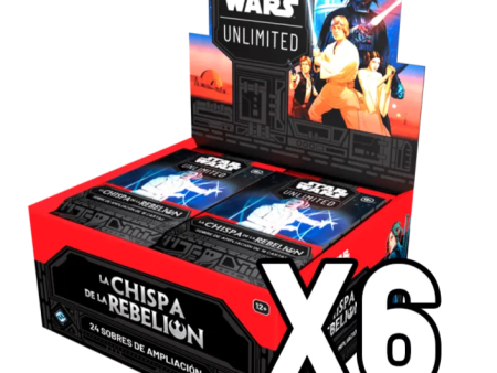 Star Wars Unlimited | Case 6 Cajas de 24 Sobres Spark of Rebellion Booster Inglés 2024 For Discount