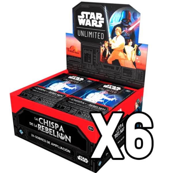 Star Wars Unlimited | Case 6 Cajas de 24 Sobres Spark of Rebellion Booster Inglés 2024 For Discount