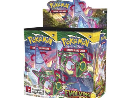 Pokemon Evolving Skies Booster Box (36 packs per box, 10 cards per pack) For Sale