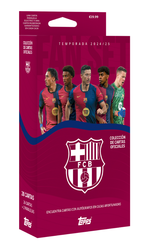 Topps | 2024-25 Topps FC Barcelona® - Fan Set - 1 Megasobre de 28 Cartas Online now