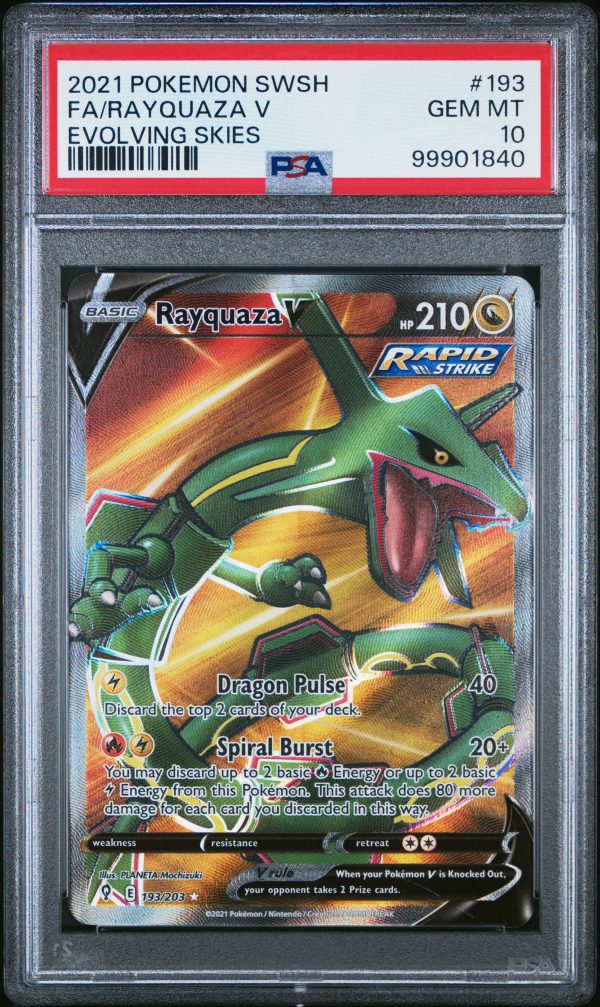 PSA 10 - Rayquaza V - 193 203 - Full Art Discount