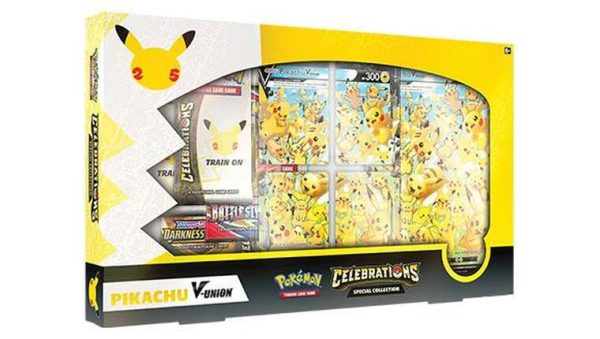 Pokémon Celebrations Pikachu V-Union Box (4 packs with 4 cards & 2 packs with 10 cards) Cheap