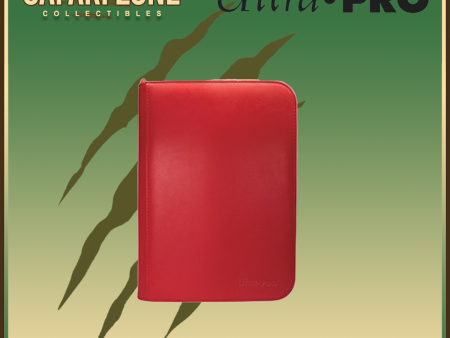 Ultra Pro: Zippered PRO Binder 4 Pocket - Red Online