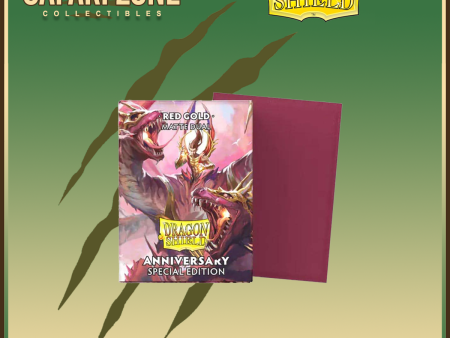 Dragon Shield: Standard Size Sleeves 100 count Dual Matte - Red   Gold Online now