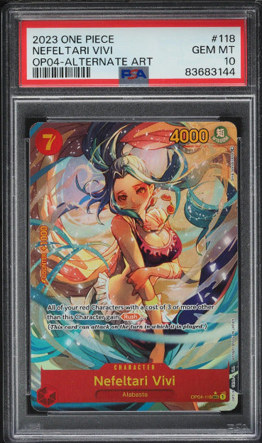 PSA 10 | One Piece Nefeltari Vivi (OP04-118) (V.2) Kingdoms of Intrigue Inglés Fashion