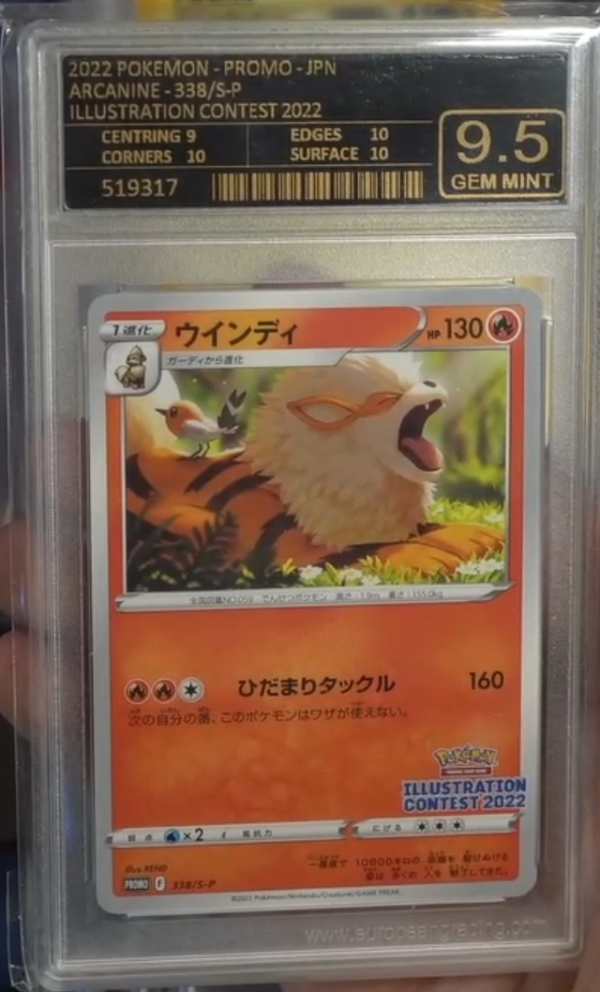 EG 9.5 | Arcanine (S-P 338) Sworld & Shield Promo Japonés Sale