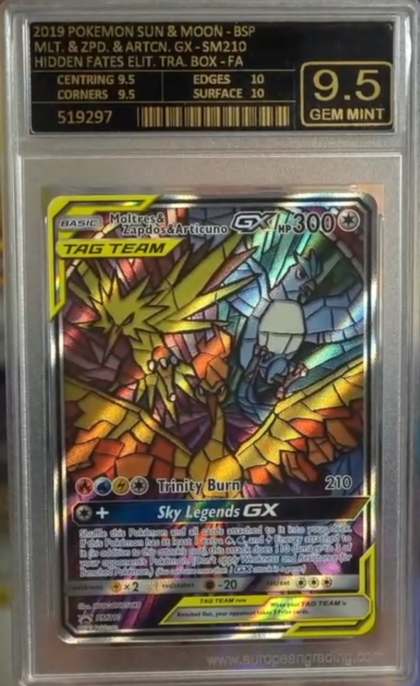 EG 9.5 | Pokémon Moltres & Zapdos & Articuno GX (SM 210) Sun & Moon Promo Inglés Hot on Sale