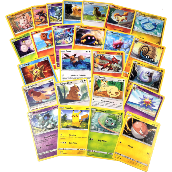 Lote 25 Cartas Kanto (Primera Generación) Fashion