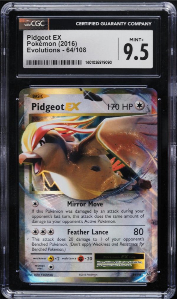 CGC 9.5 | Pidgeot EX (EVO 64) Evolutions 2016 Inglés Online Hot Sale